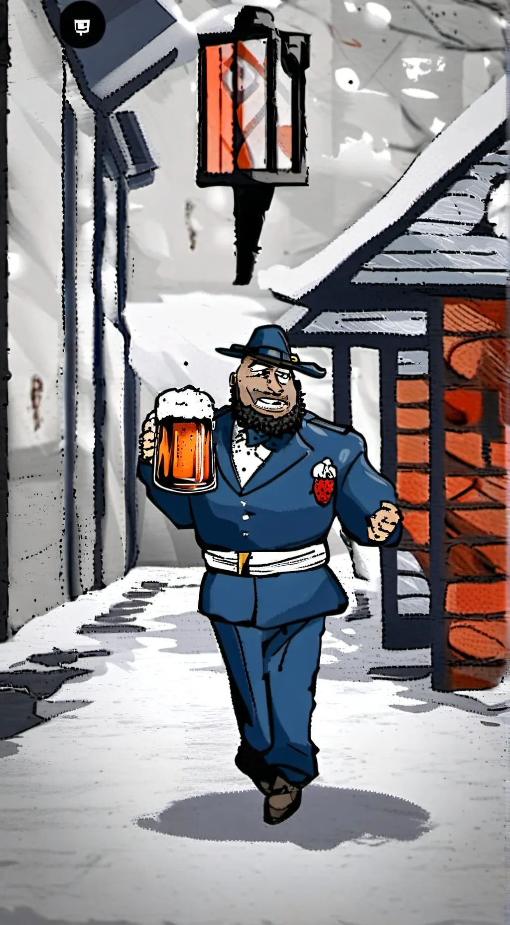 ai character: Bier background