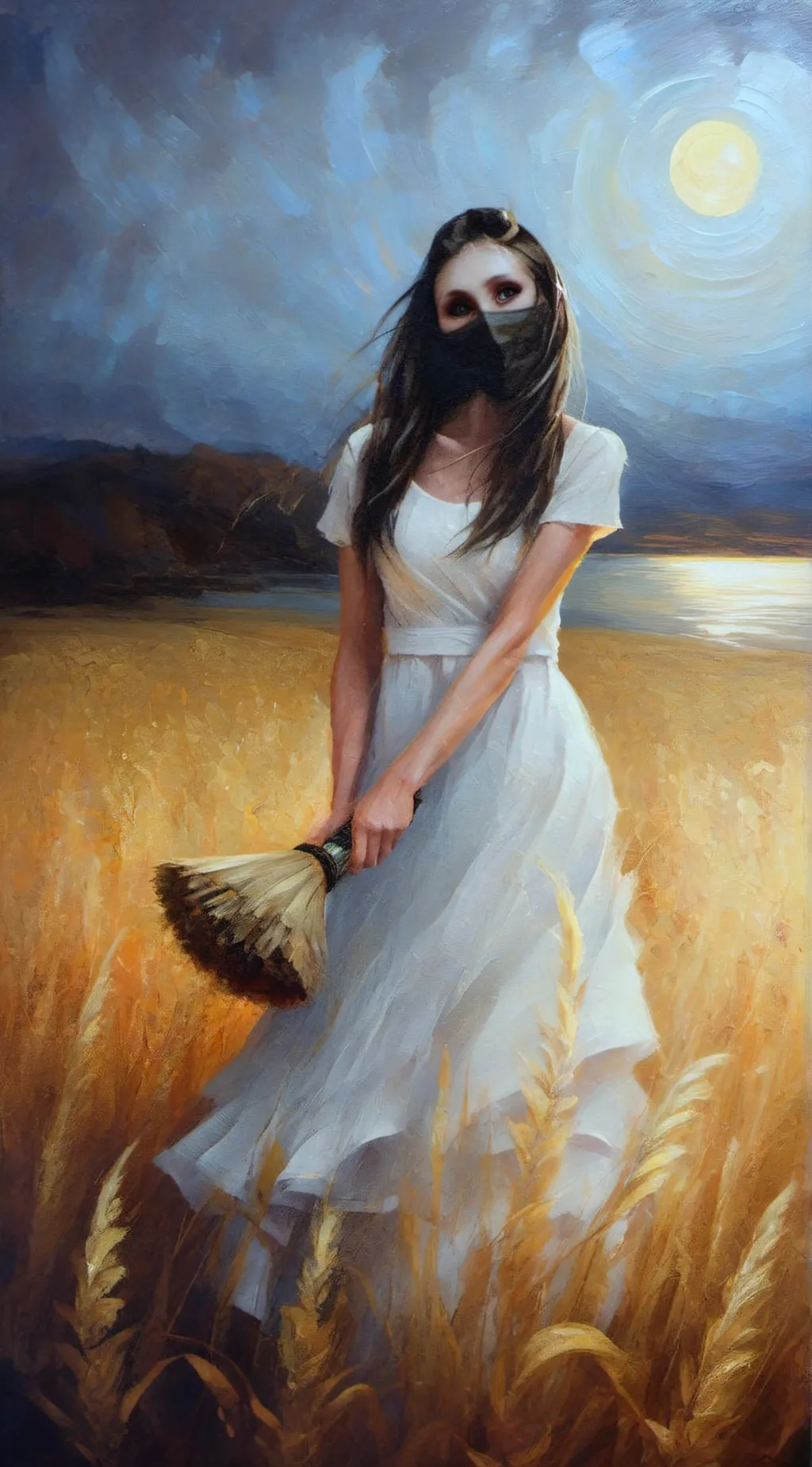 ai character: Dancing lady background