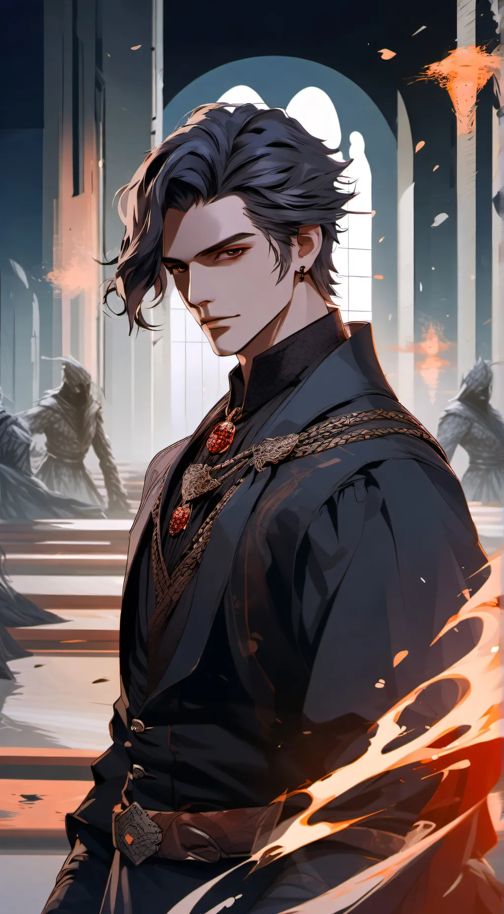 ai character: Michel (Burn) John background