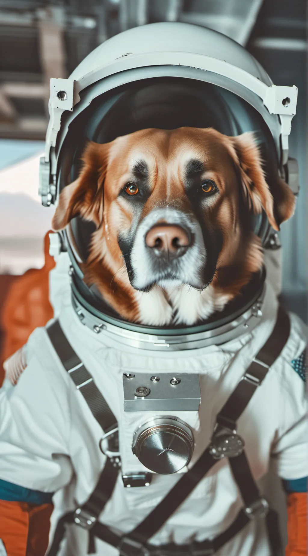 ai character: SPACE DOG!  background