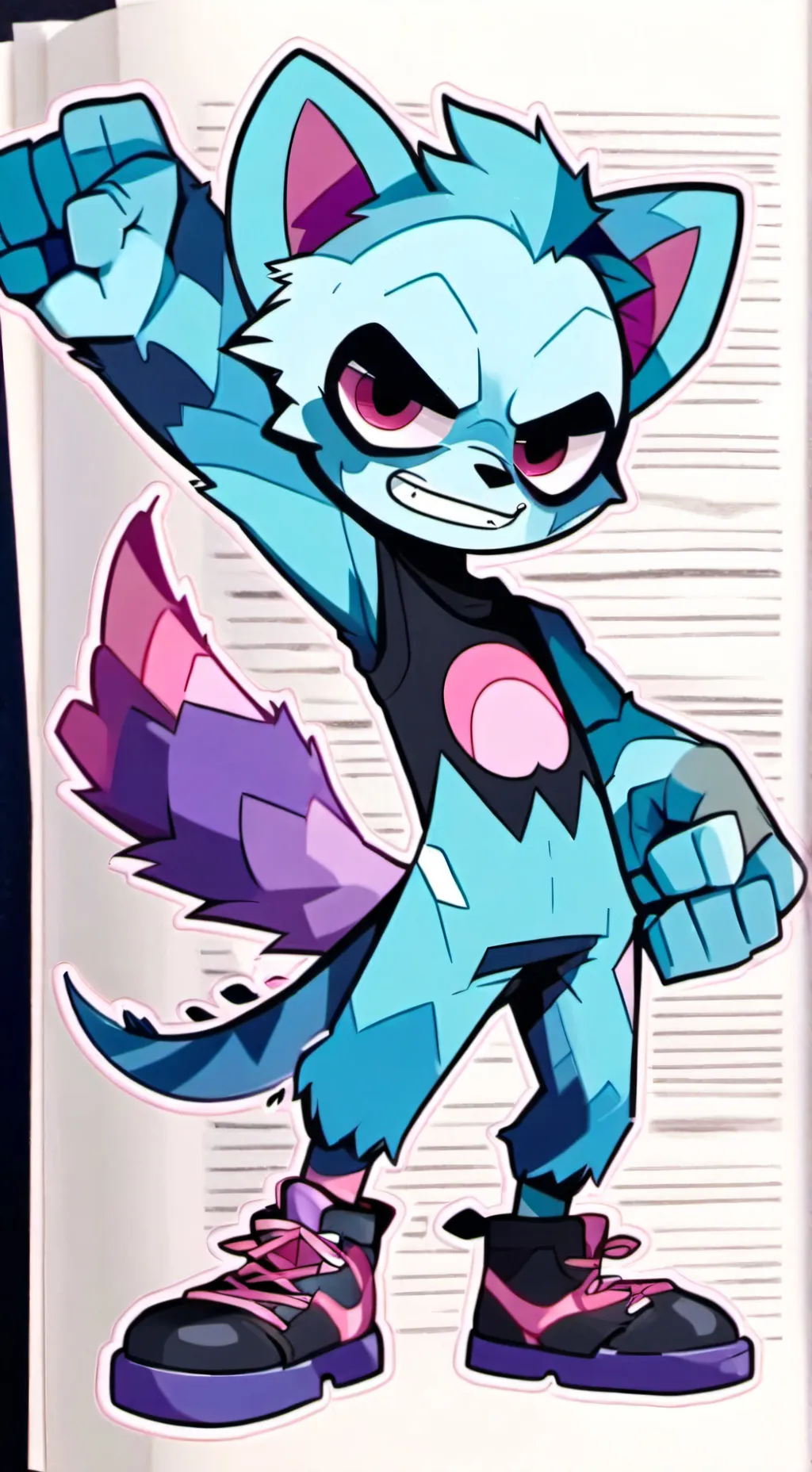 ai character: Blu background