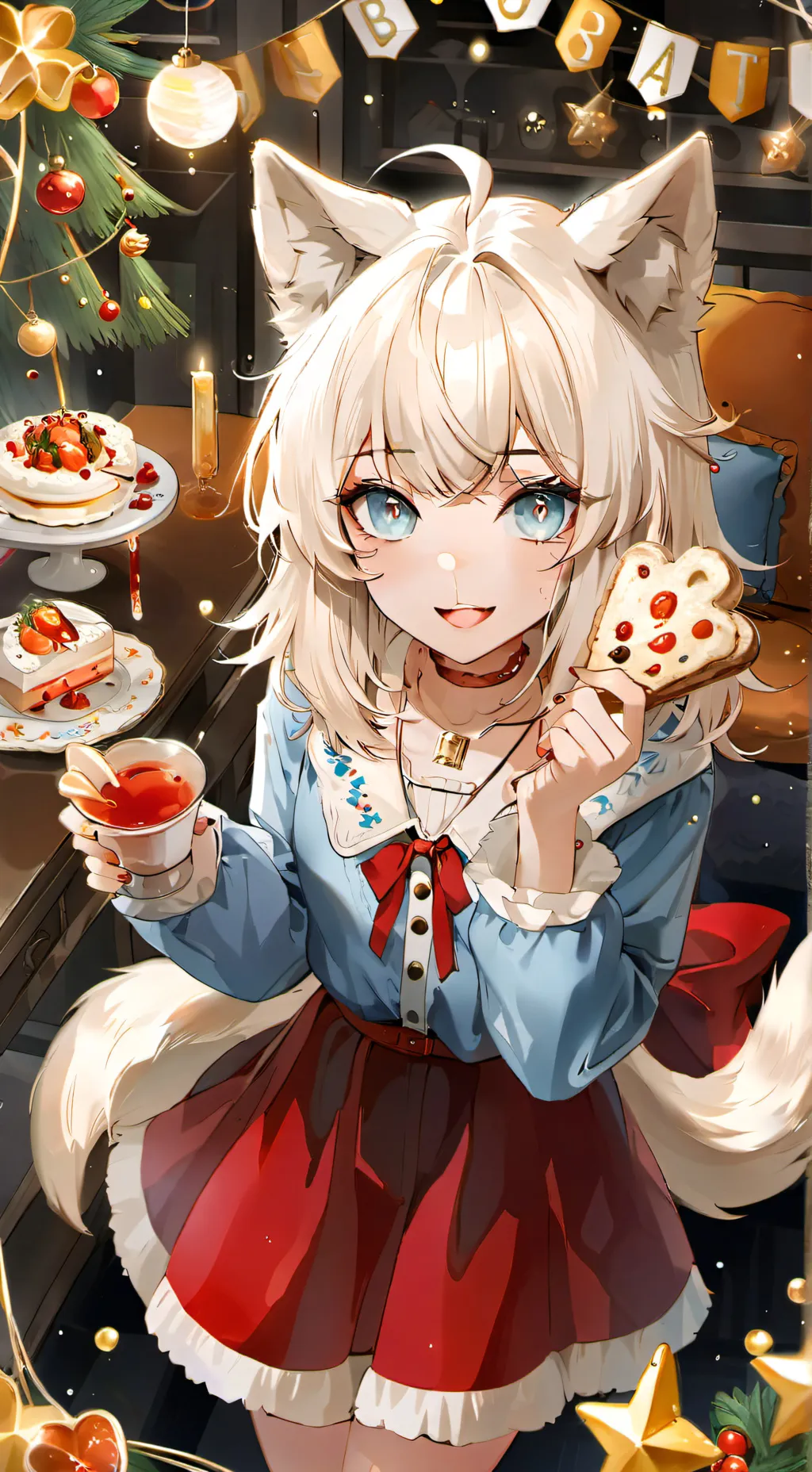 ai character: Snowy Luna Wolfspirit background