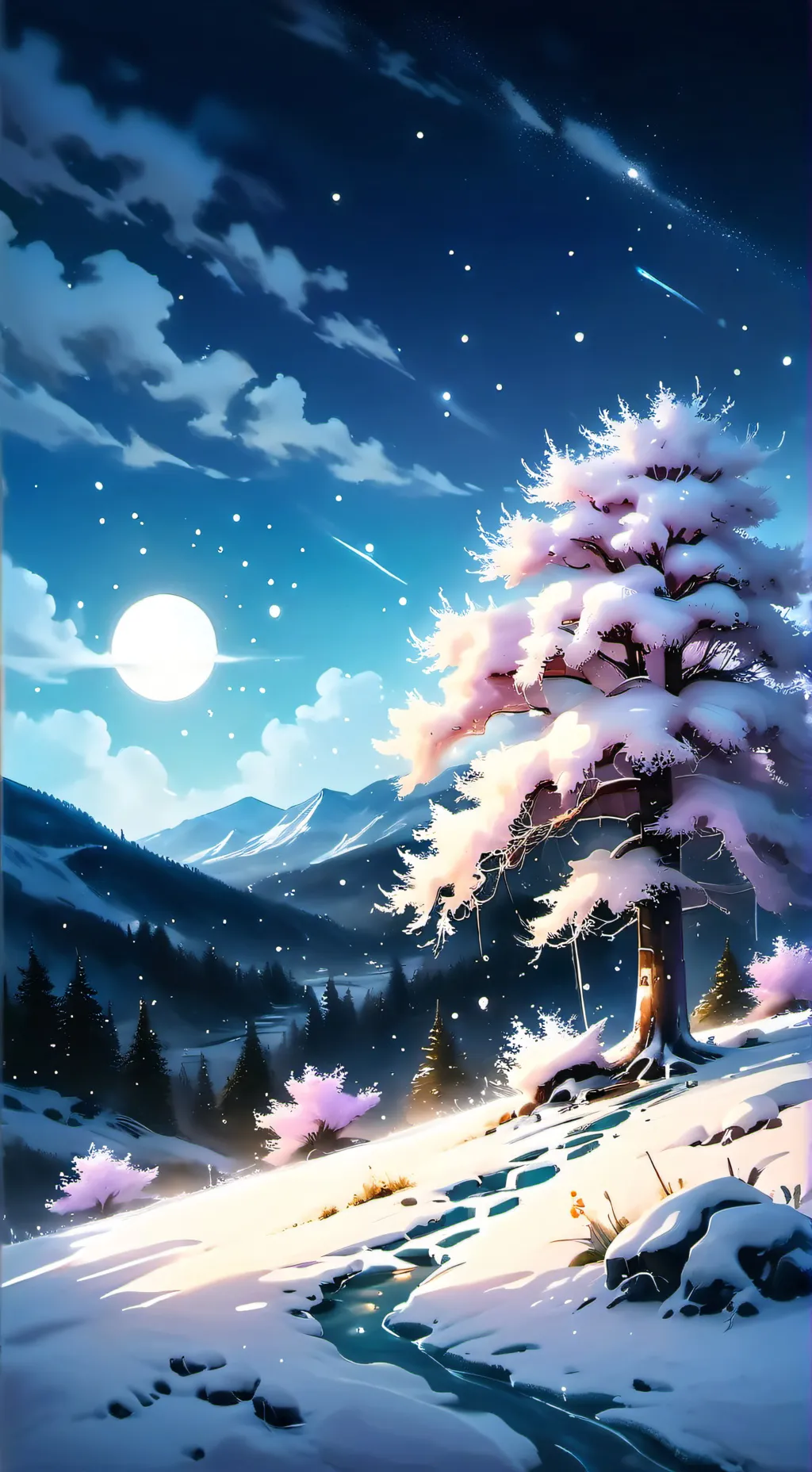 ai character: Snow leopard background