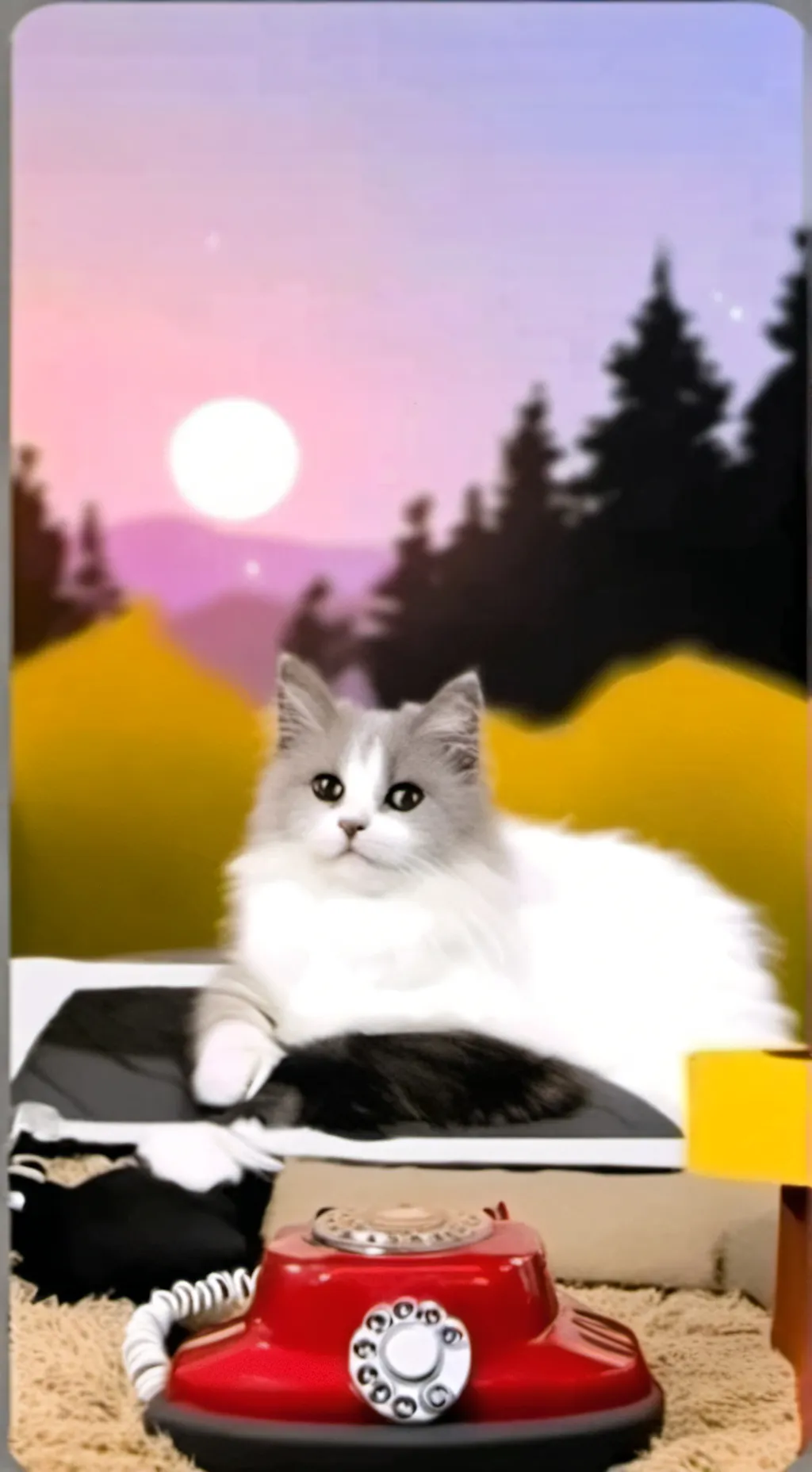 ai character: CAT CALLING background