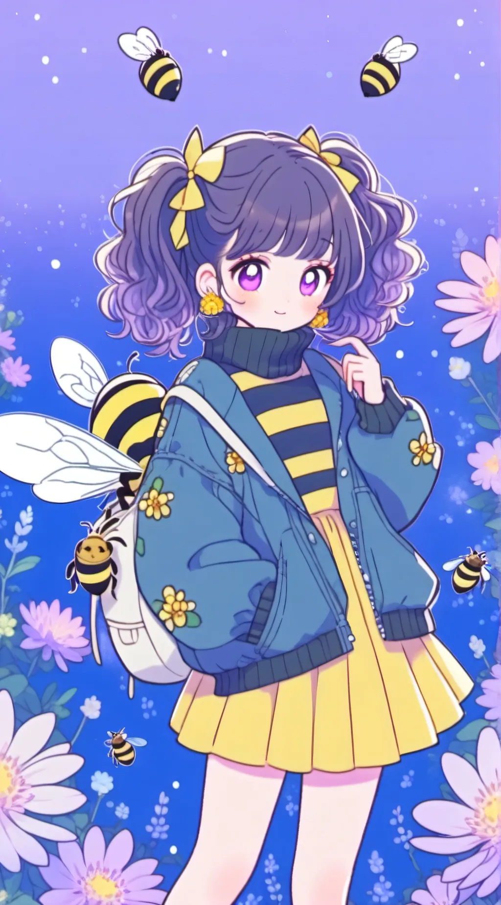 ai character: HH but bees background