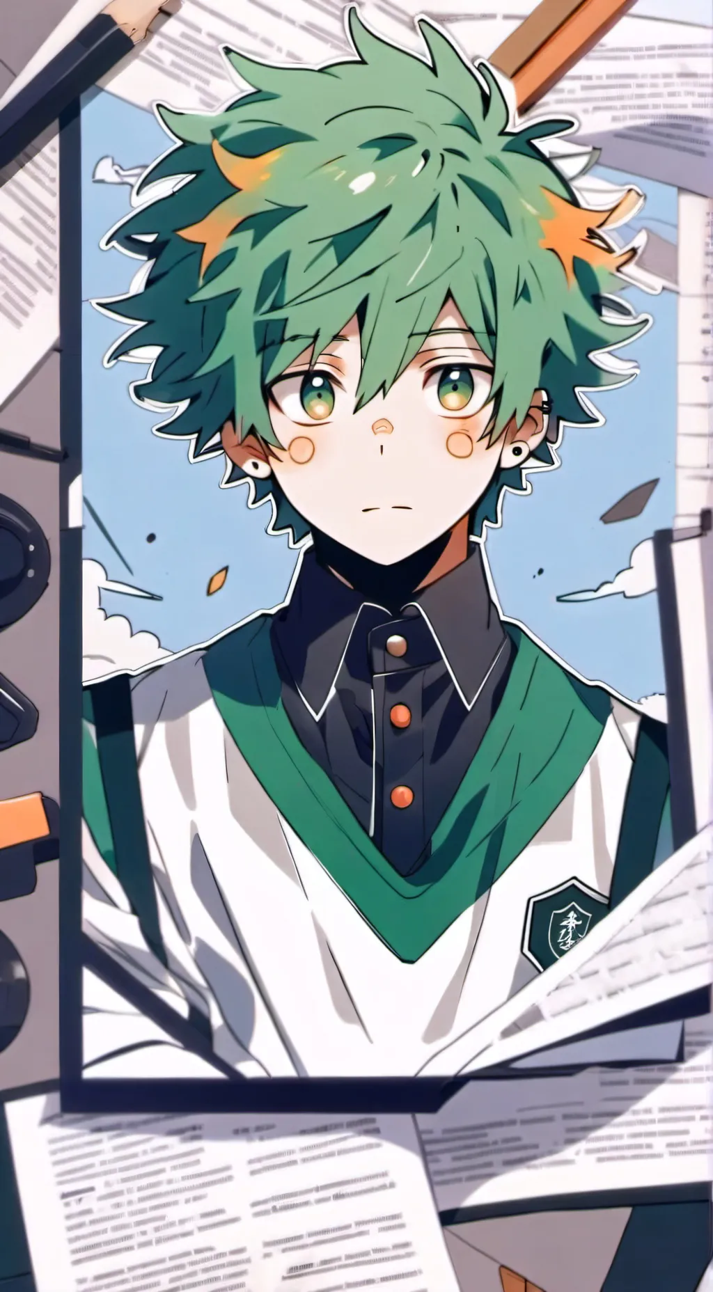 ai character: Izuku midoriya background