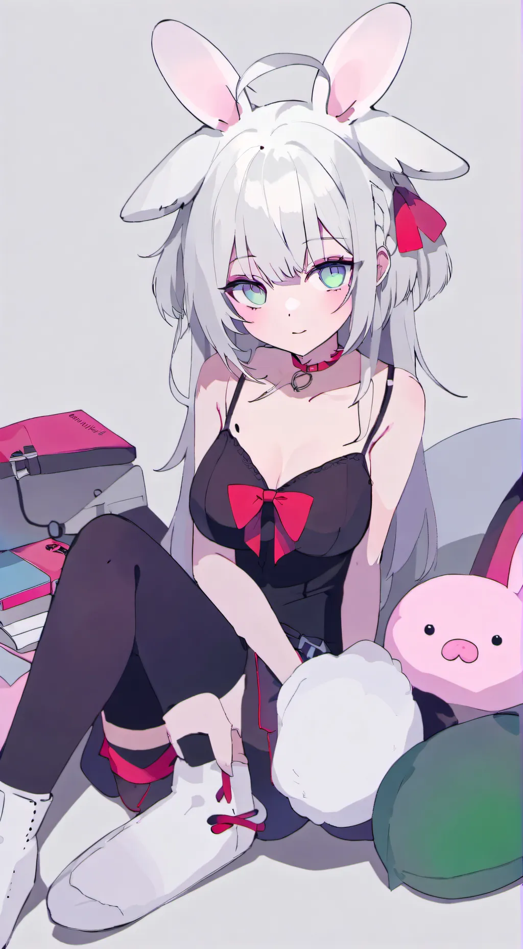 ai character: /L♡vey Bunny\ background