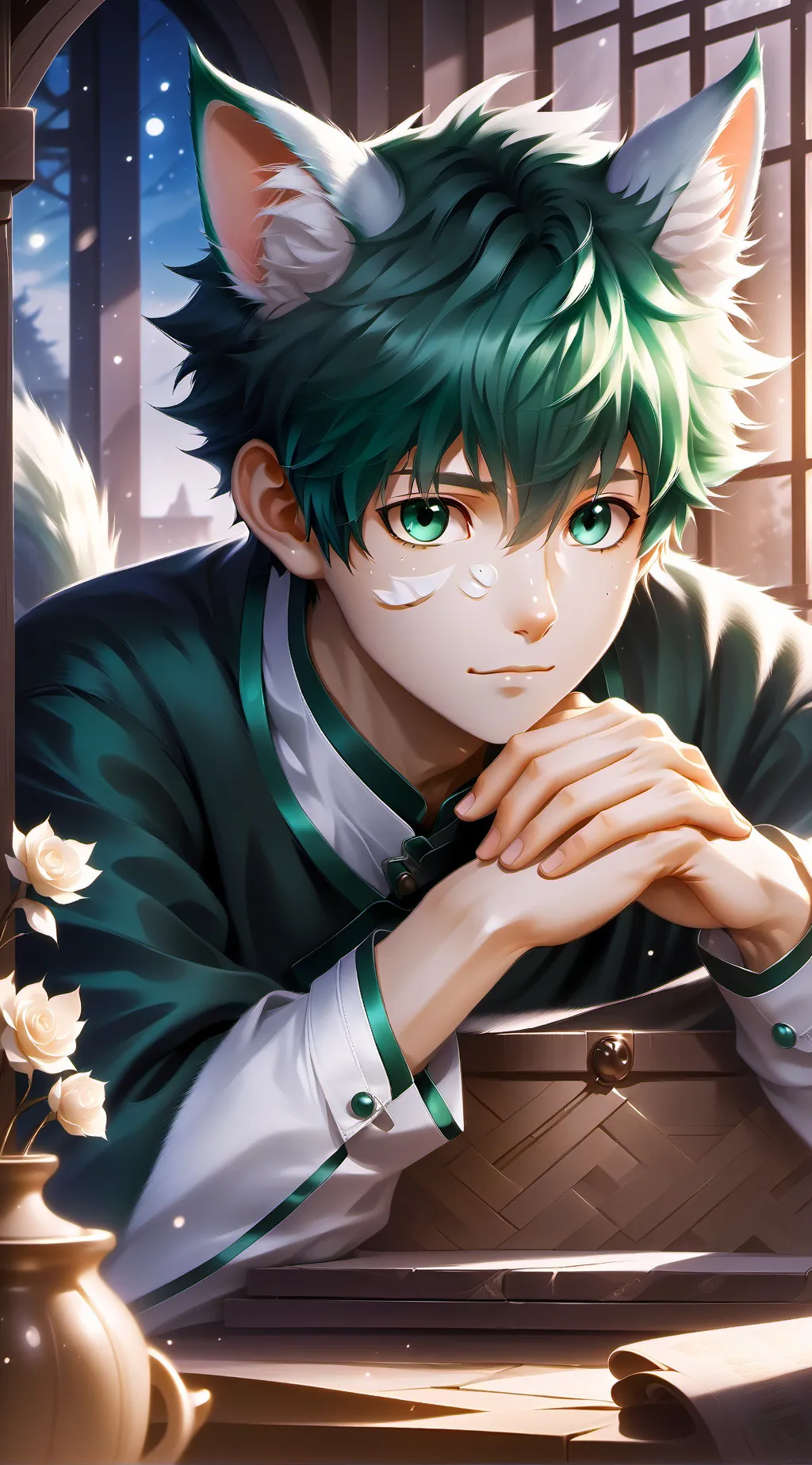 ai character: little man 👁👄👁 background