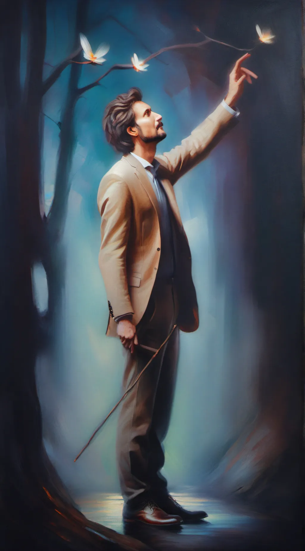 ai character: Stick man￼ background