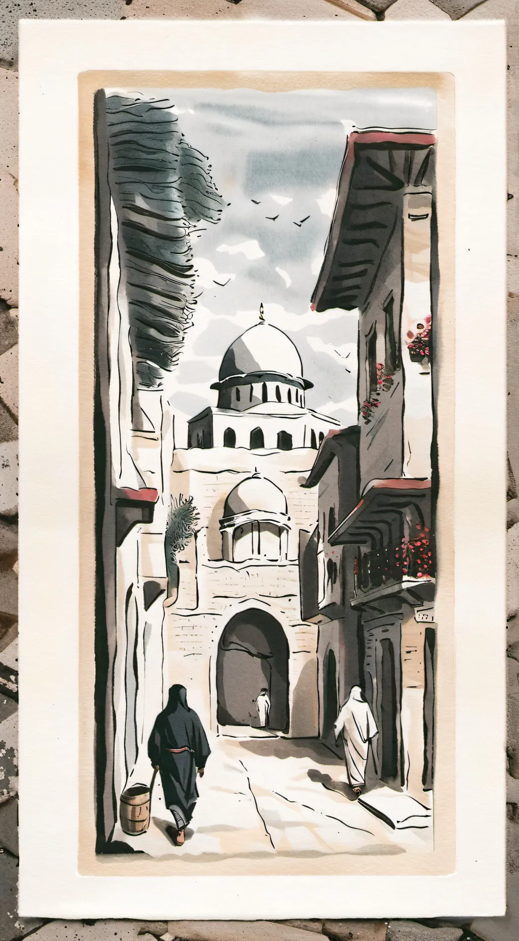 ai character: Palestine war background