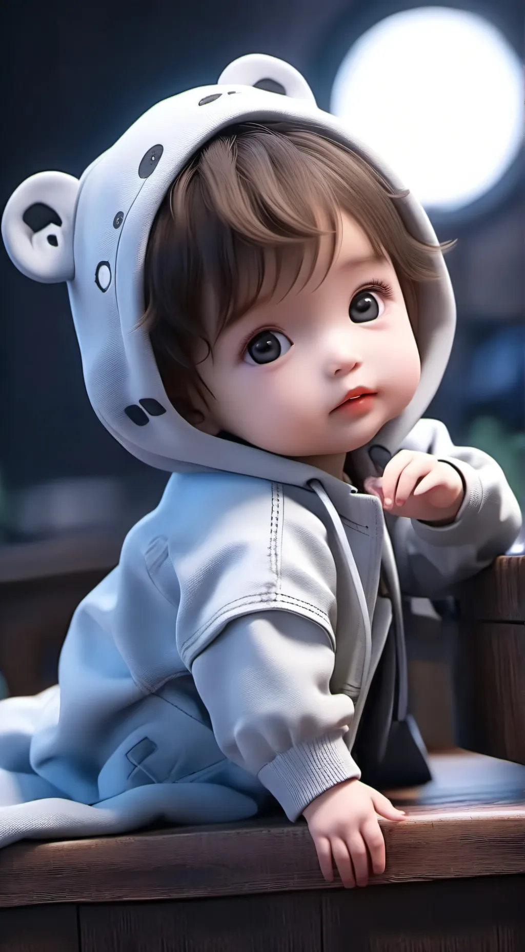 ai character: Baby infection background