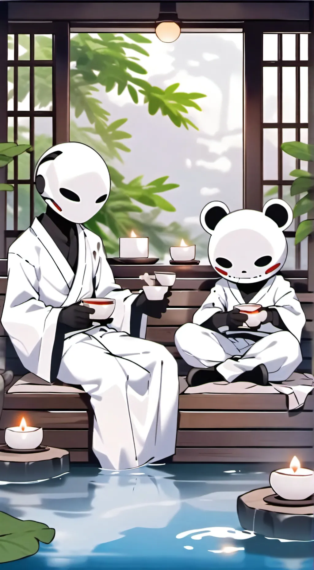 ai character: CH AT THE SPA🧖‍♀️ background