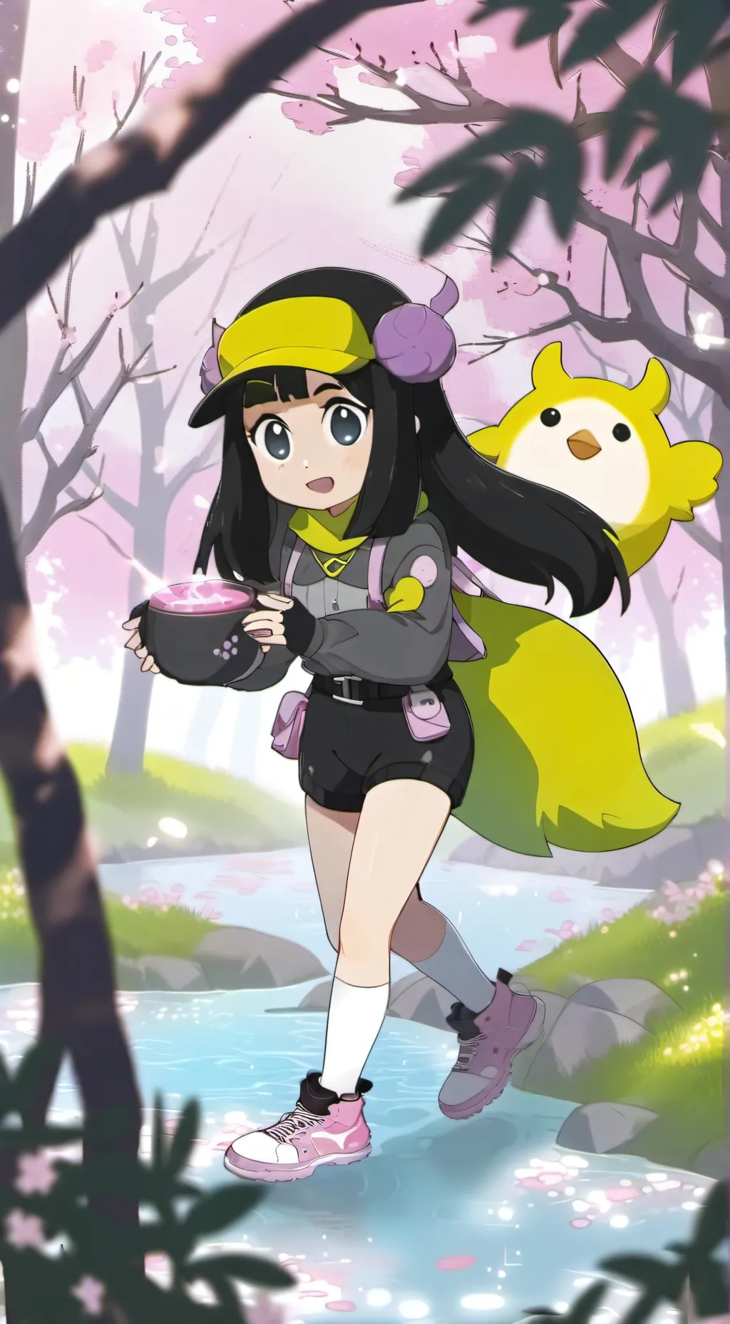 ai character: tamagotchi  background