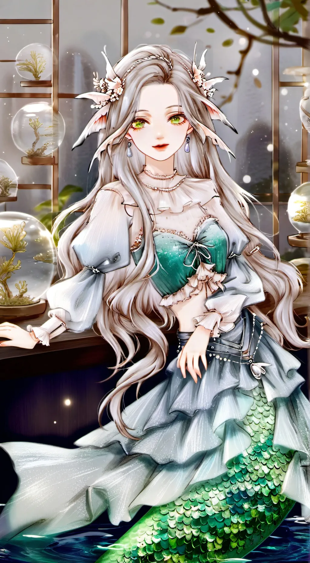 ai character: Merfolk Spirit background