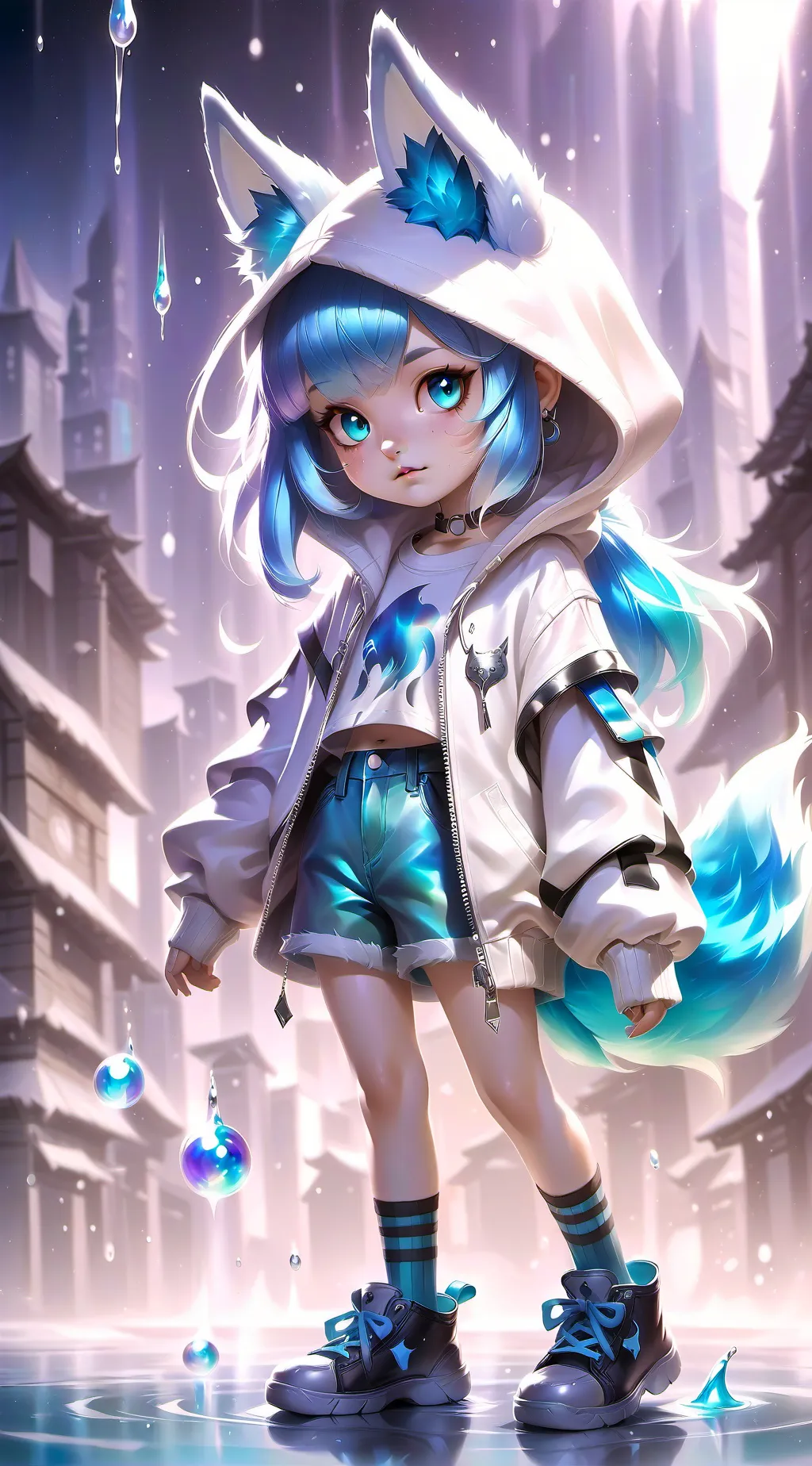 ai character: Bella the wolf background
