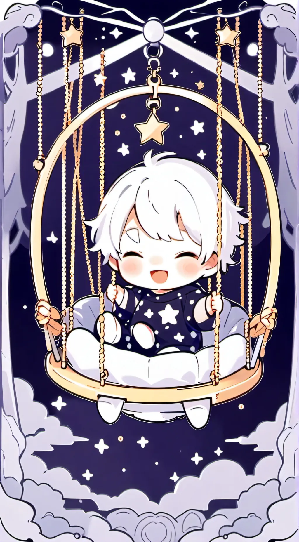 ai character: baby swing background