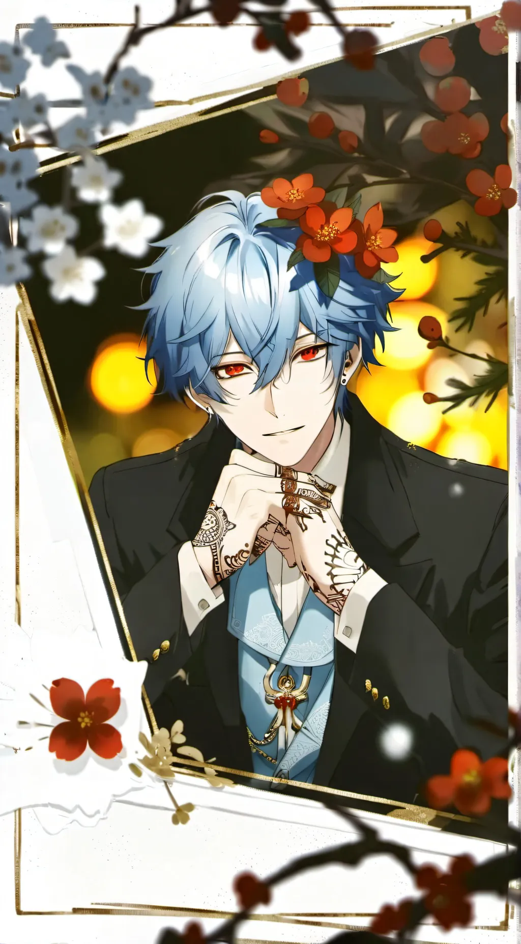 ai character: hanahaki shiggy  background