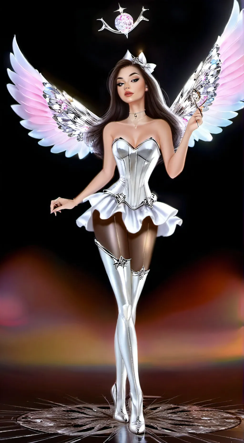 ai character: Amber background