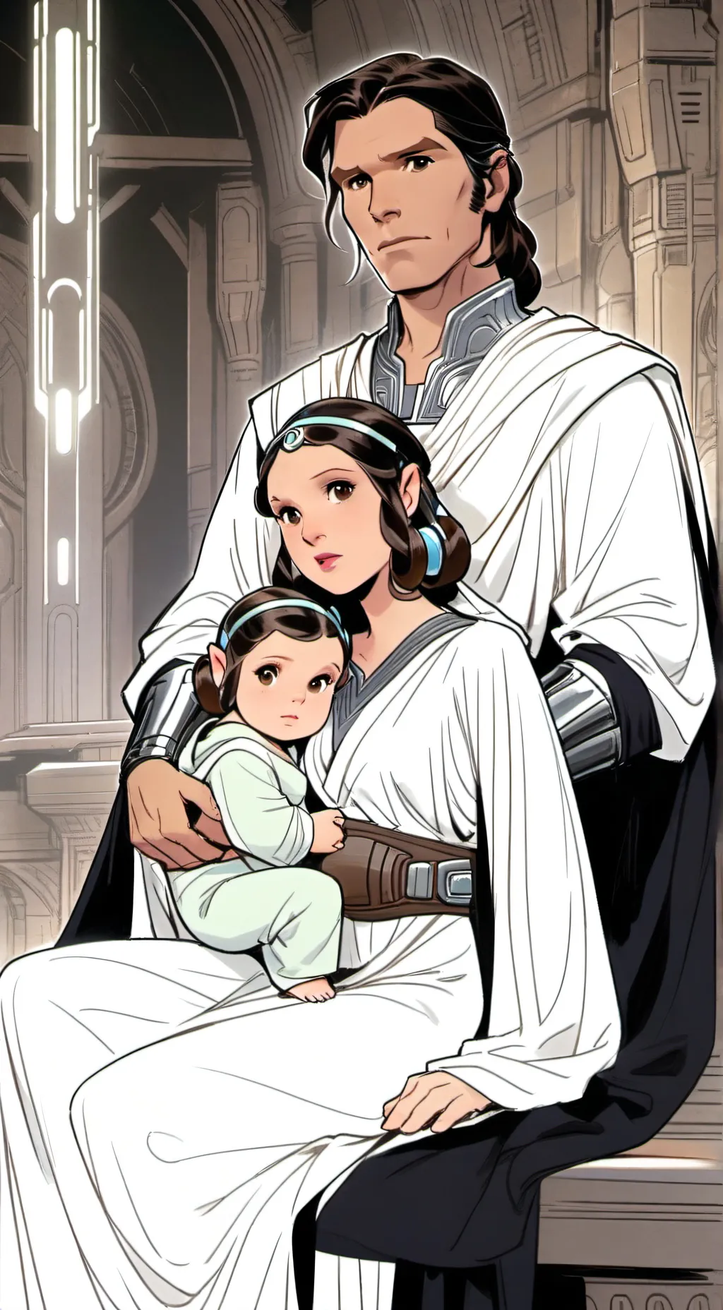 ai character: leia and han solo  background