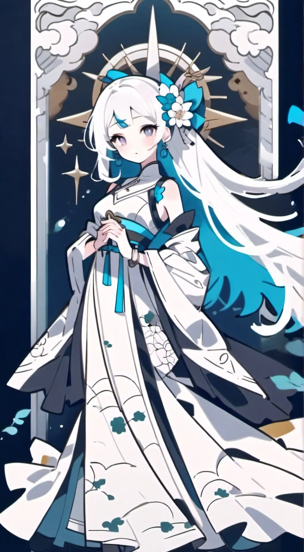 ai character: Devil VS God. background