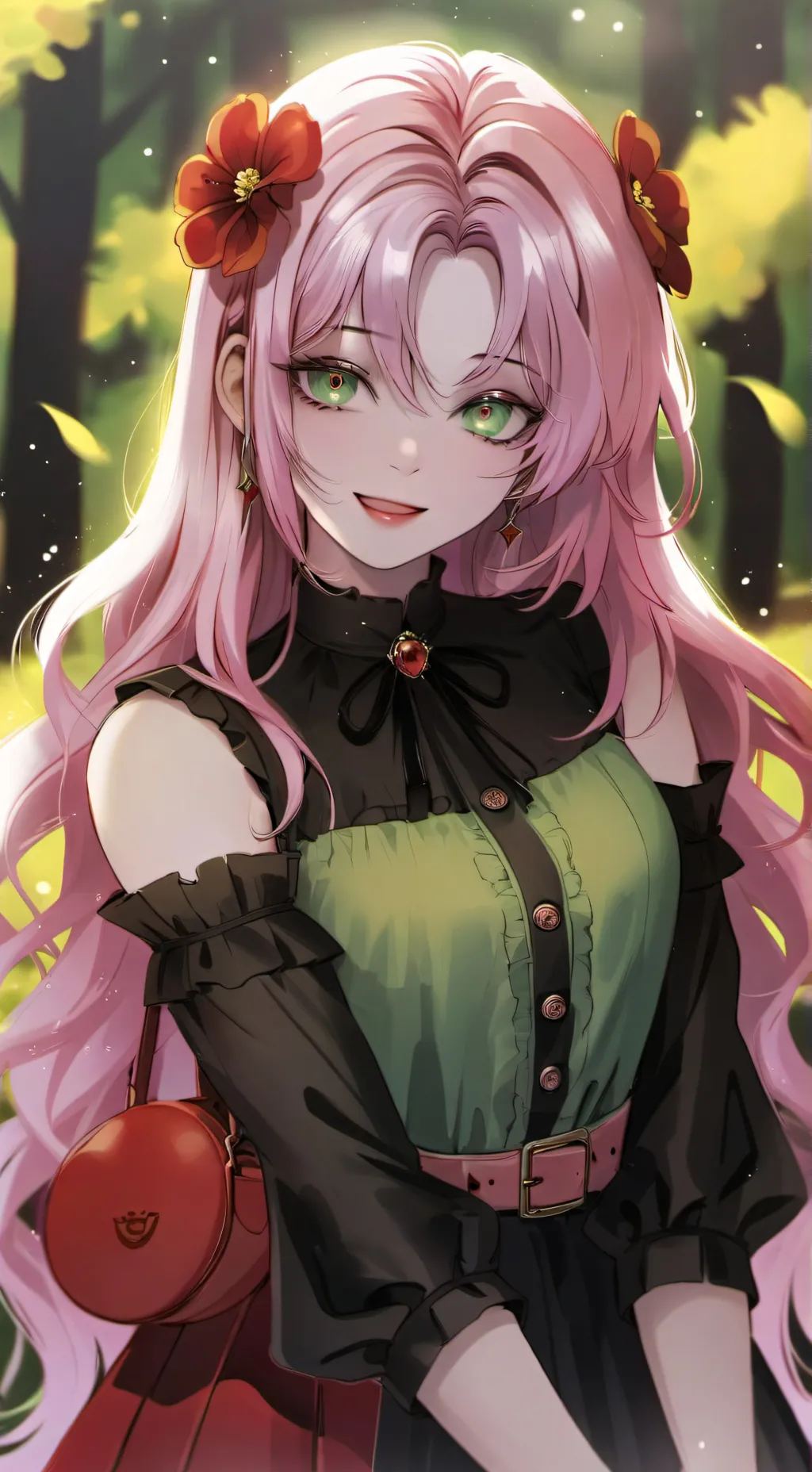 ai character: mitsuri kanroji  background