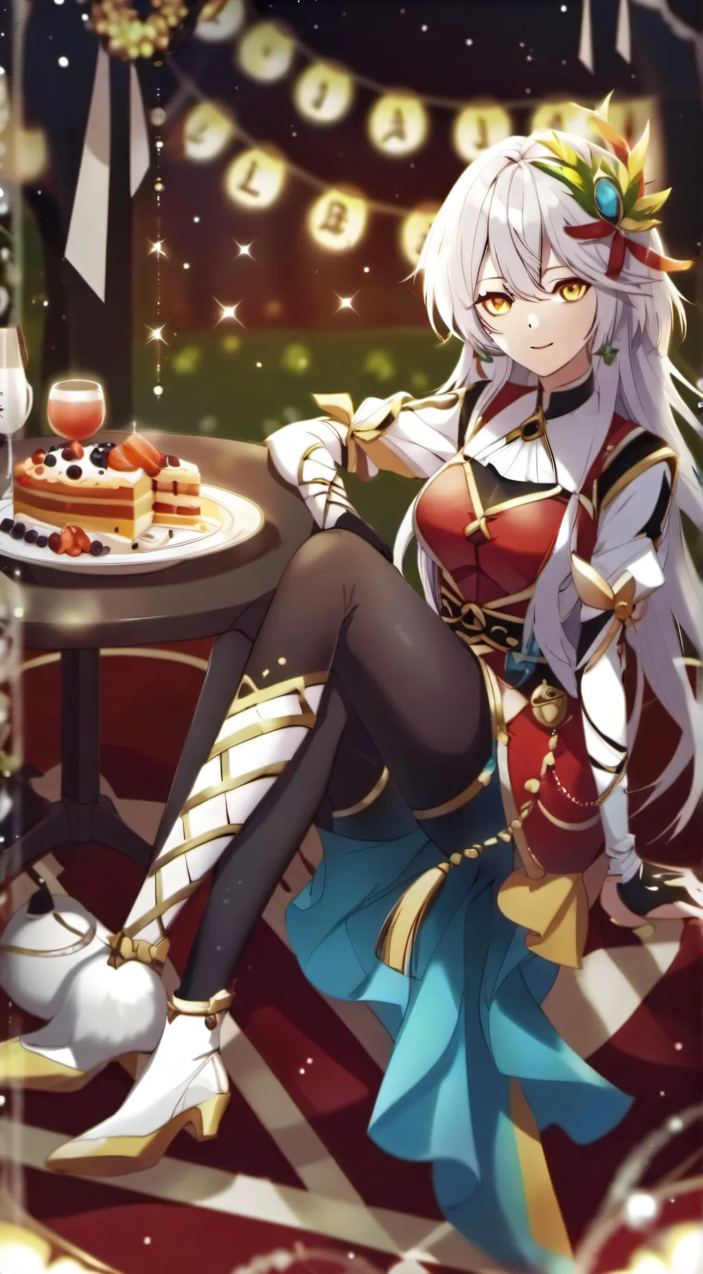 ai character: deusa da floresta  background