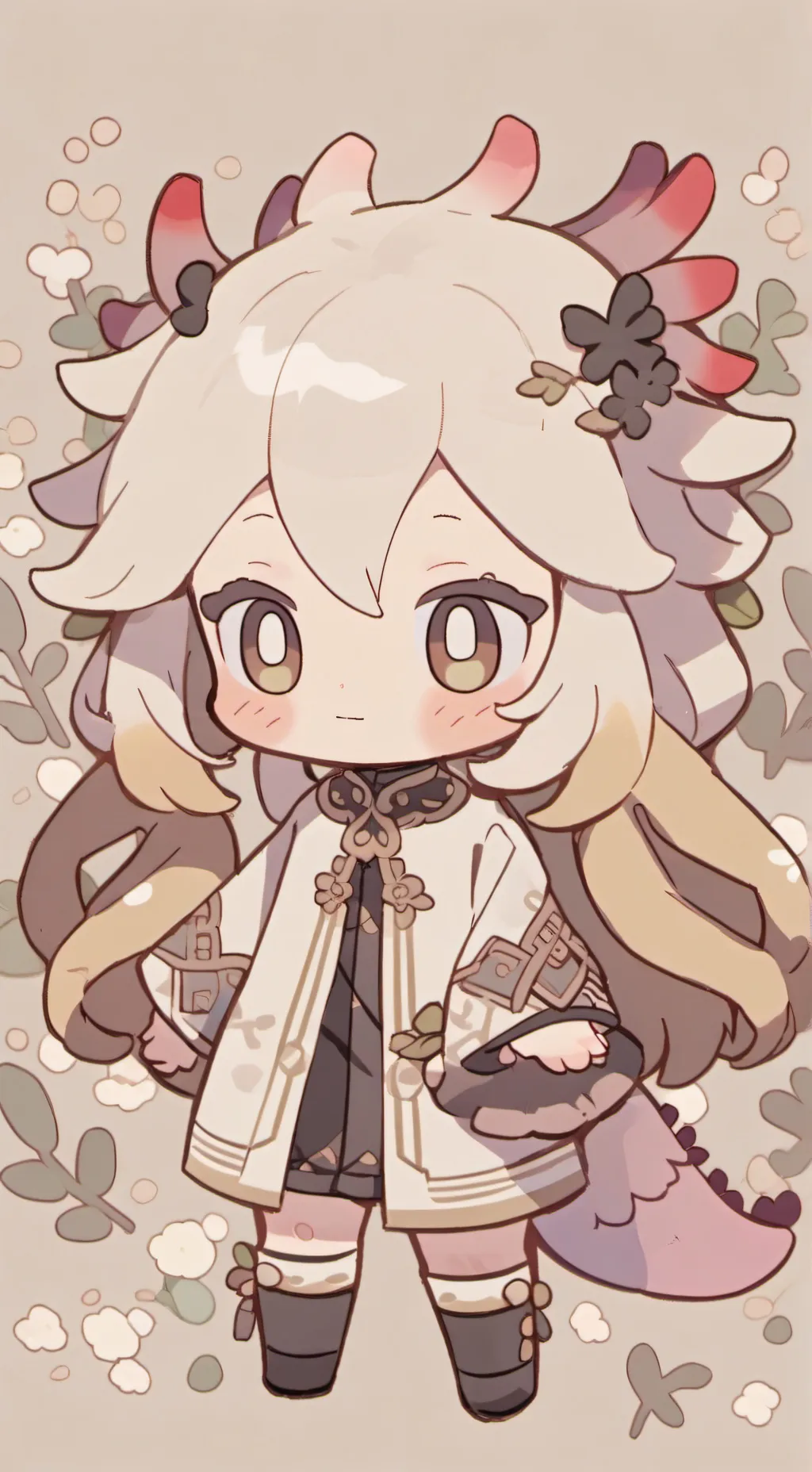 ai character: Knito pet💜🩷🩵 background