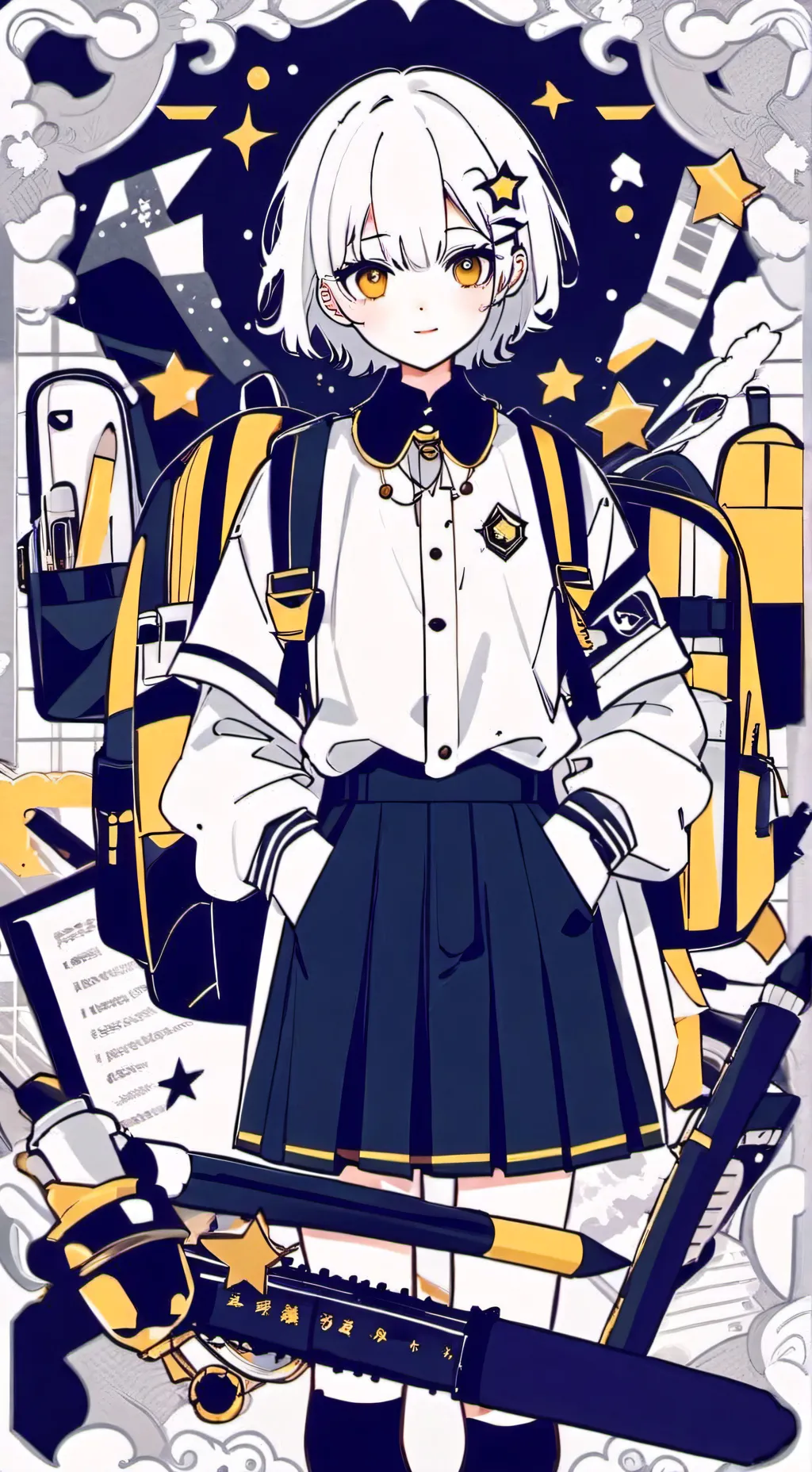 ai character: 💐F.P.E💐 background