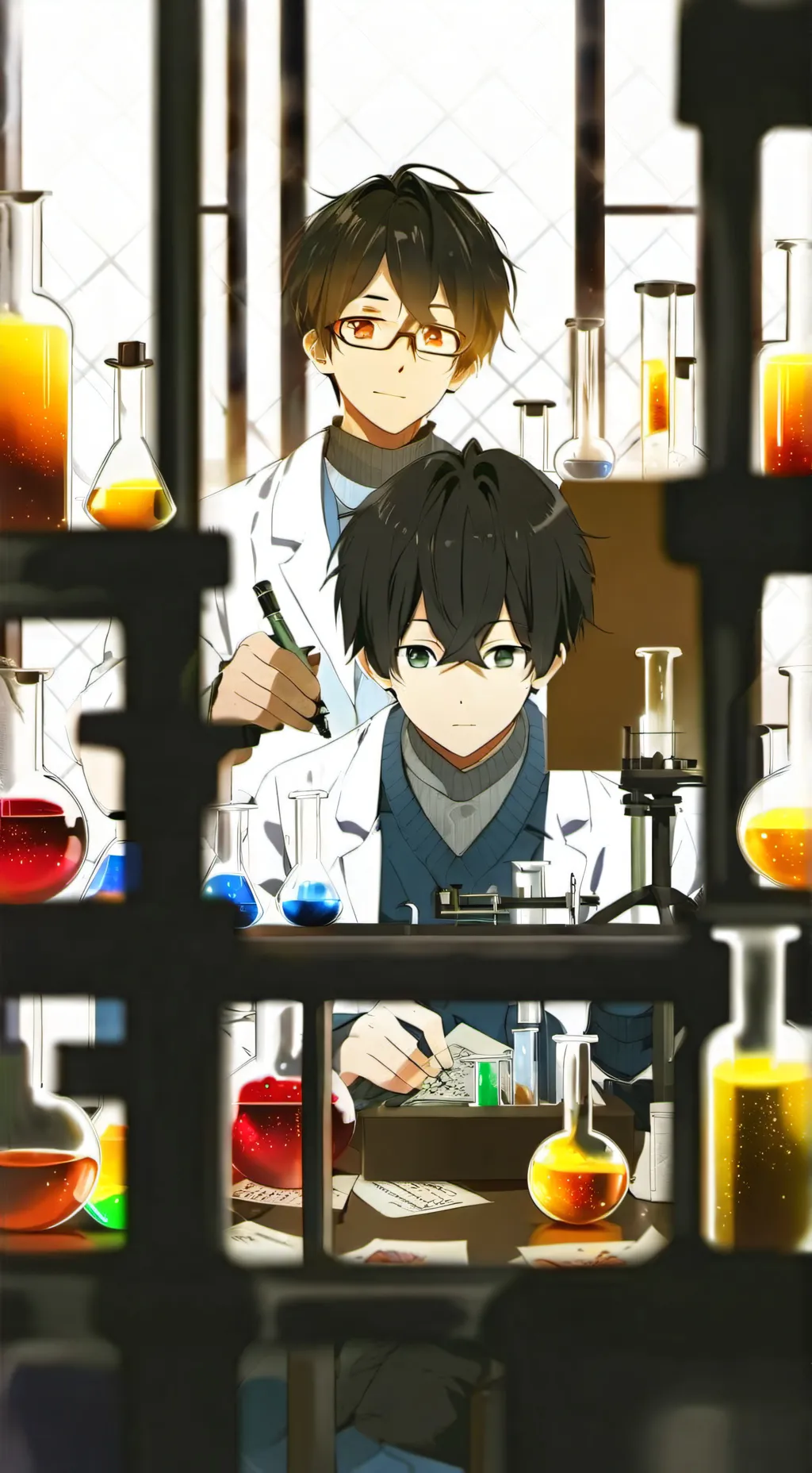 ai character: Max and Leo background