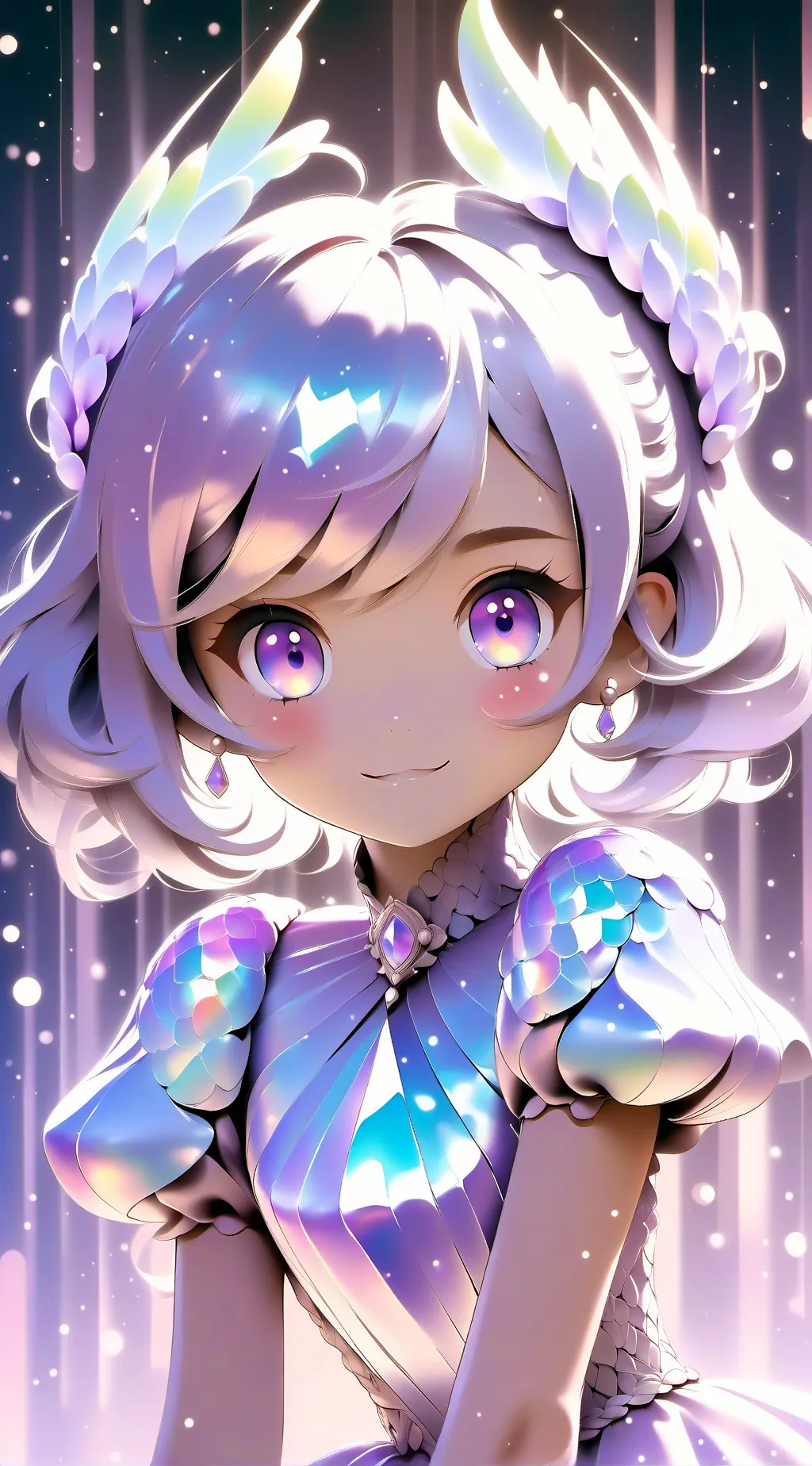 ai character: heart girl demon background