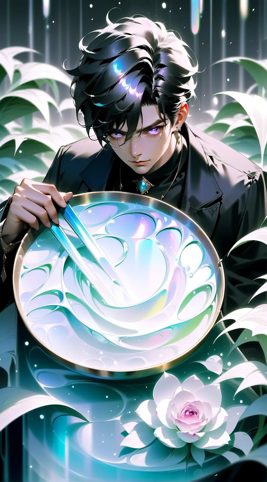 ai character: genie make a wish background