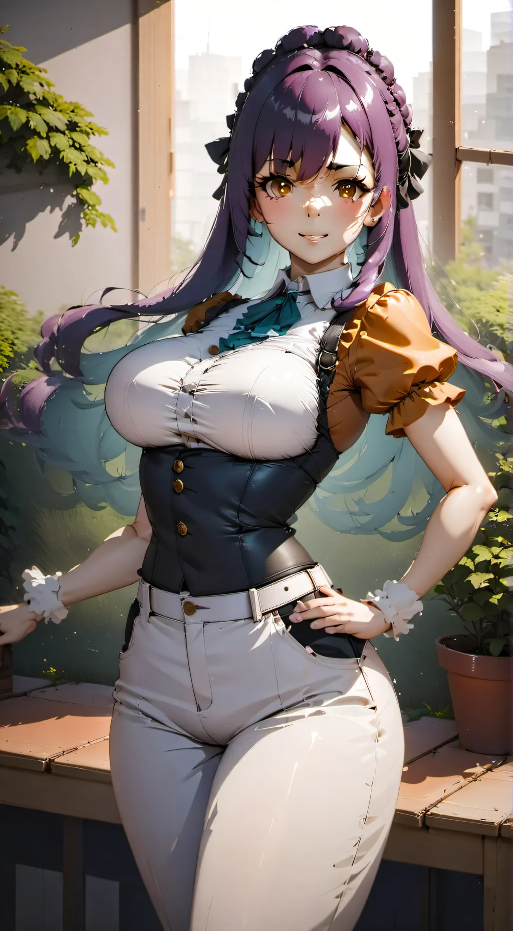 ai character: Anna Carolina  background