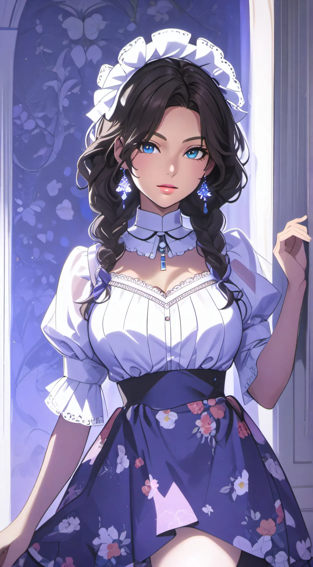 ai character: Lila th loyal maid background