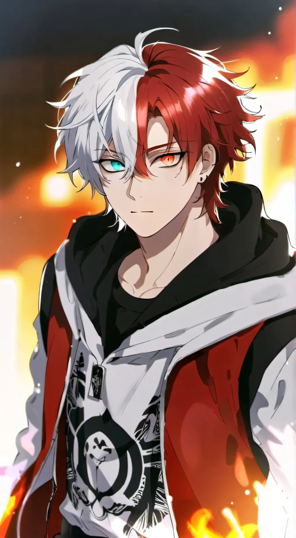 ai character: Shoto Todoroki background