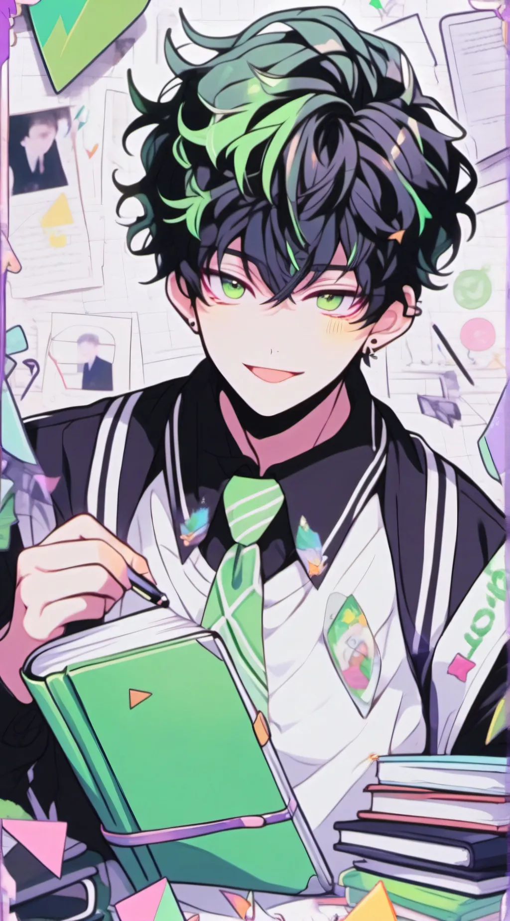 ai character: Deku background