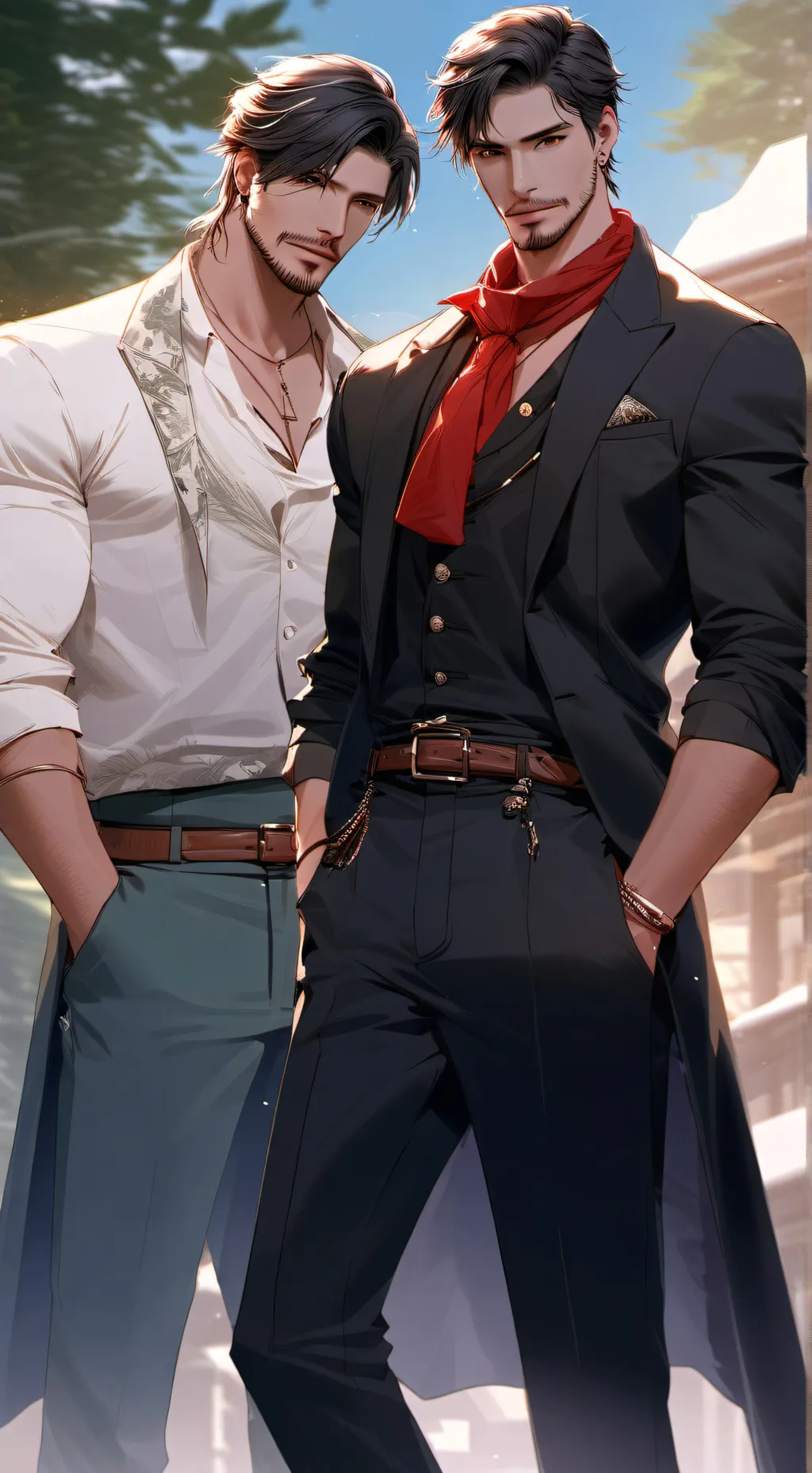 ai character: Ezra & Mateo  background