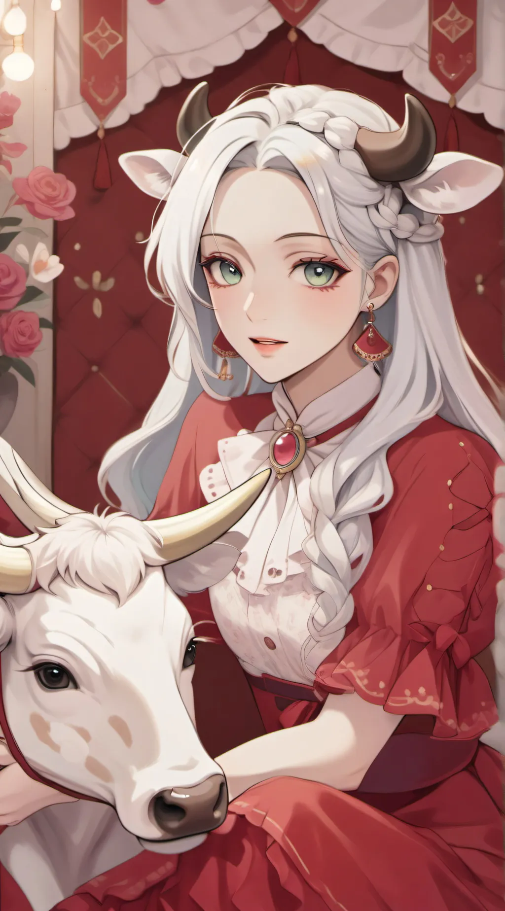 ai character: MHA cow background