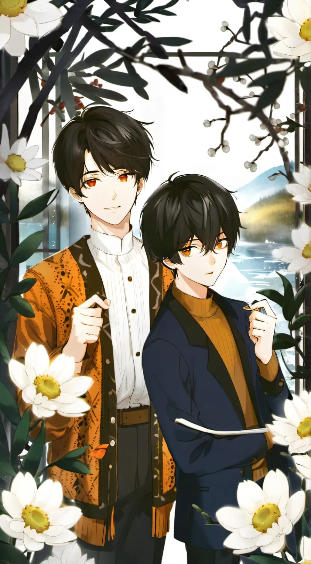 ai character: Léon et Ethan background