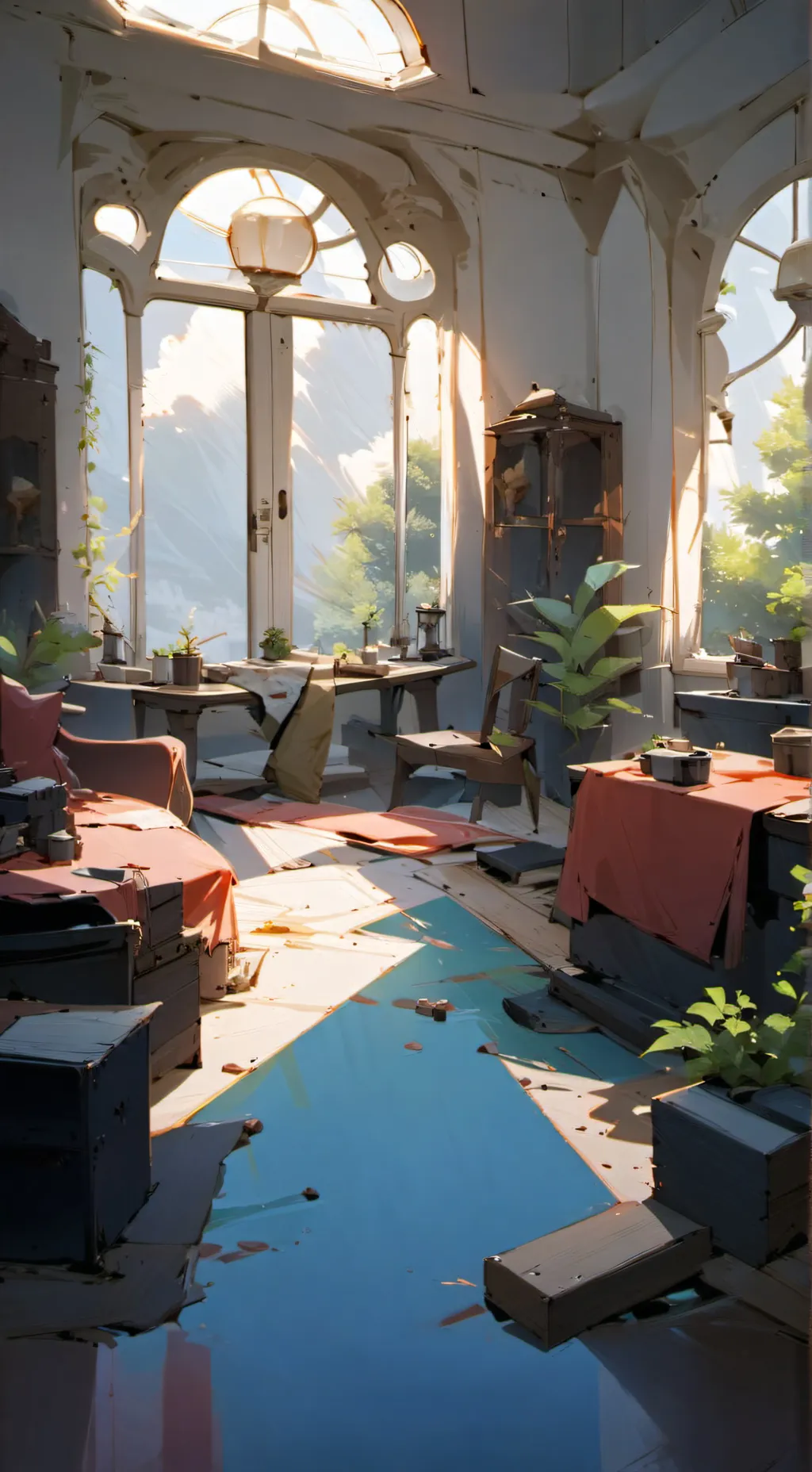 ai character: america x Russia  background