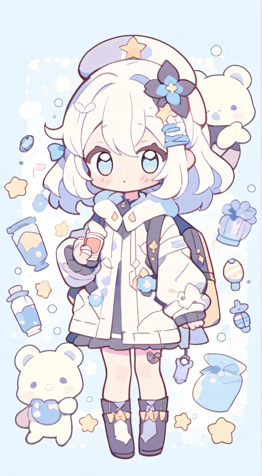 ai character: Cinnamoroll  background