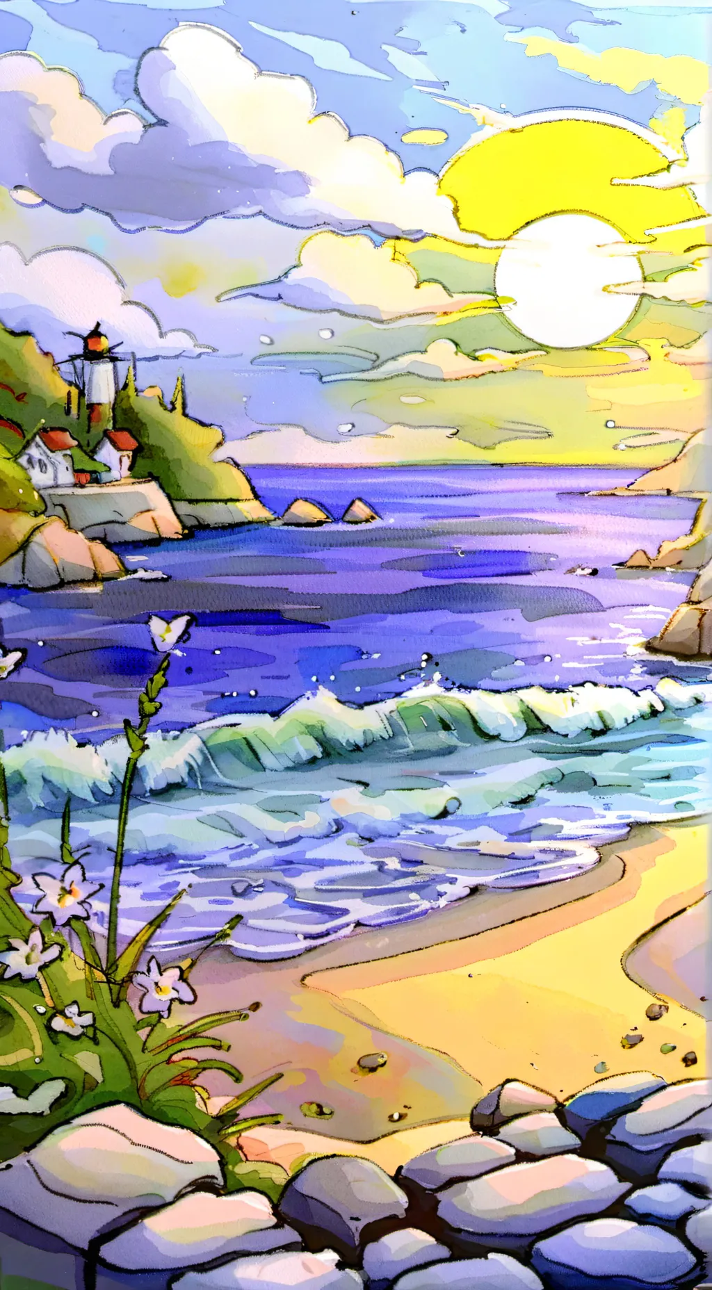 ai character: ⛱️|Beach| ⛱️ background