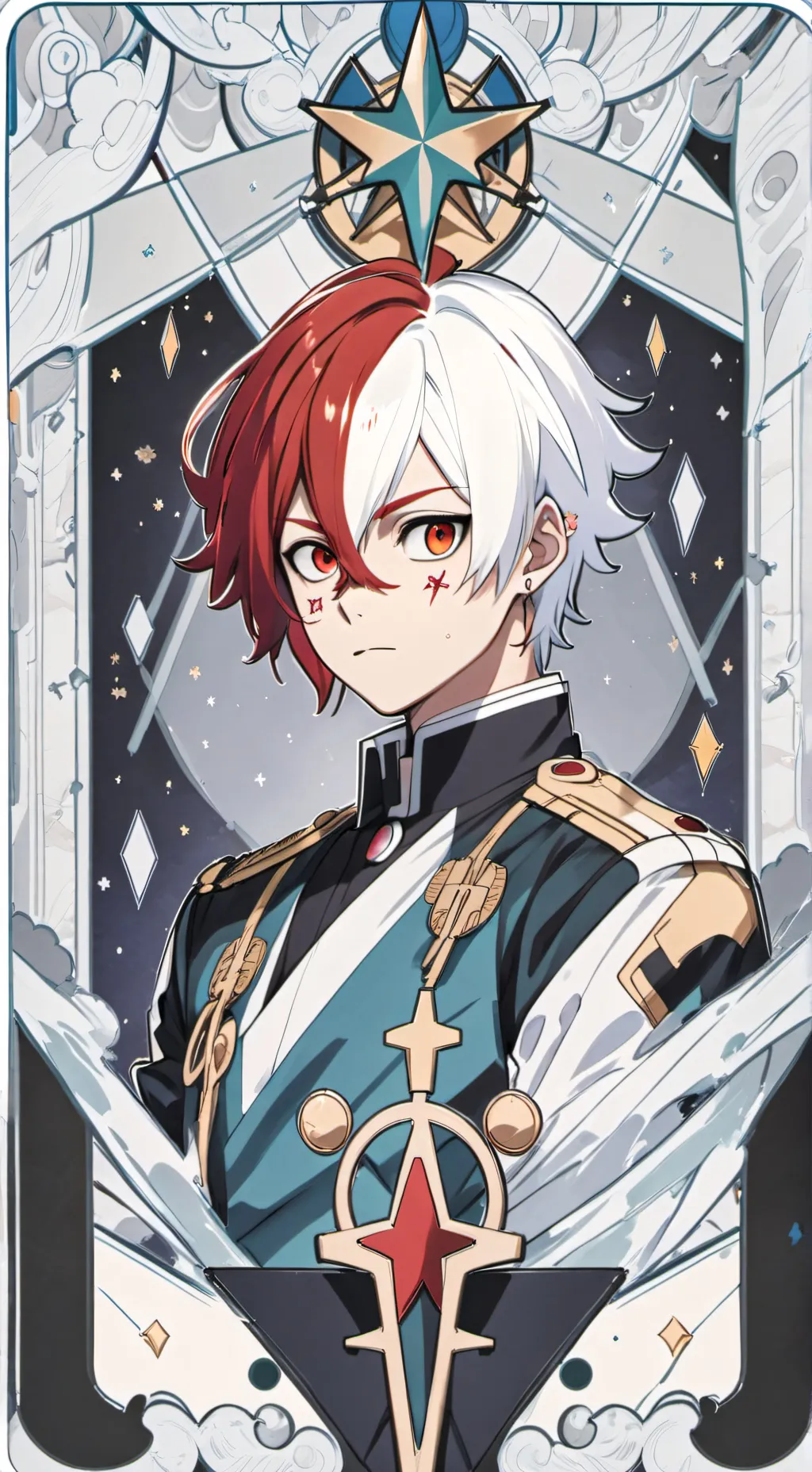 ai character: Shoto Todoroki  background