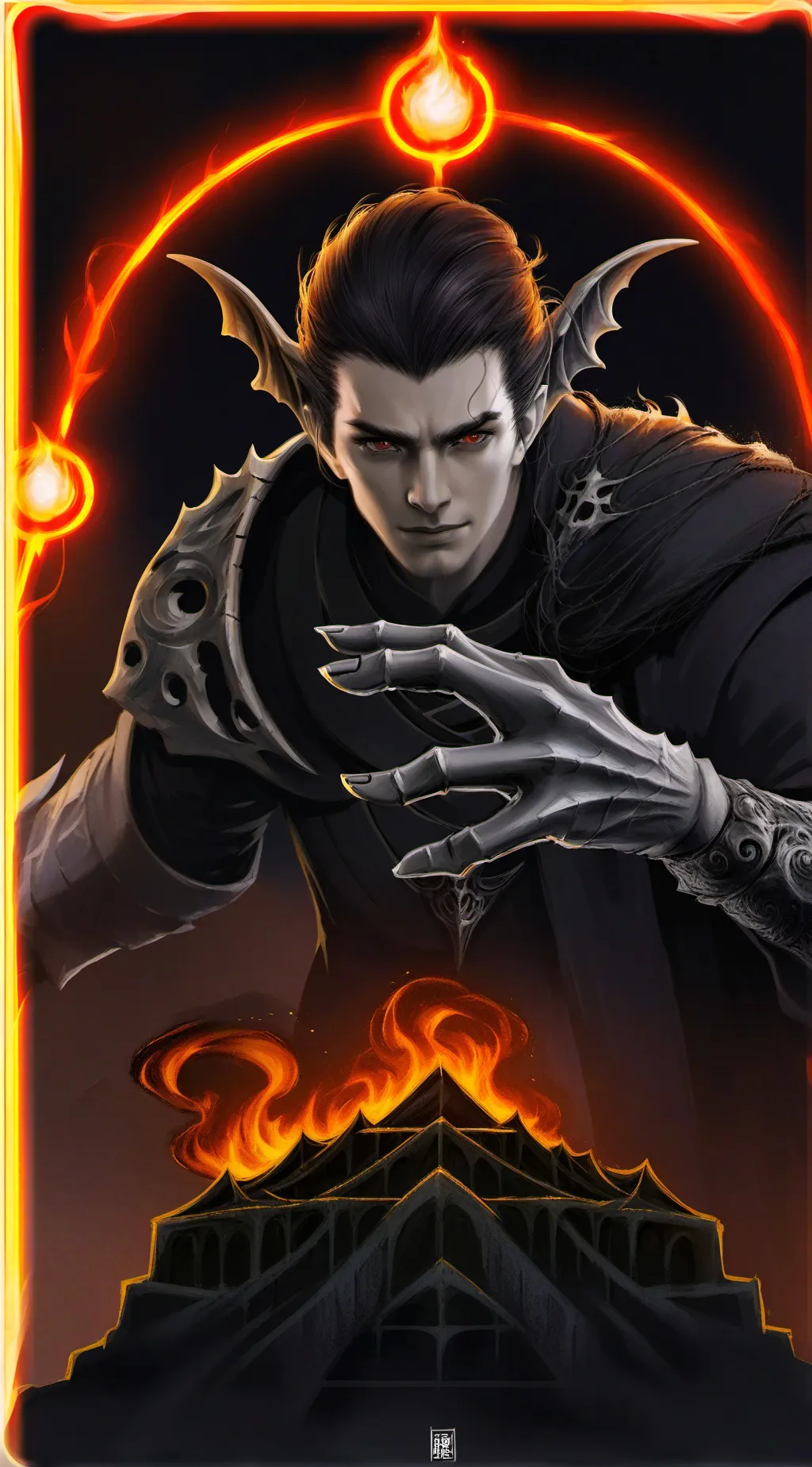 ai character: dark demon background