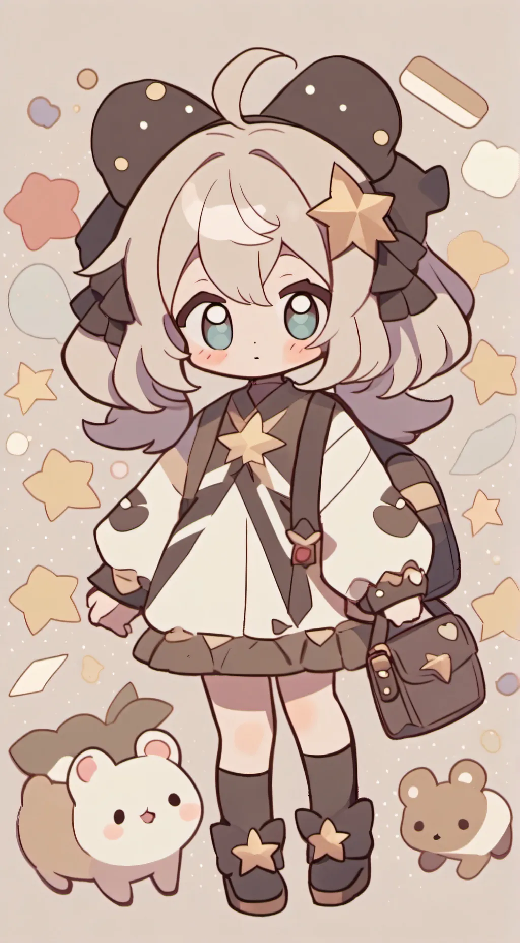 ai character: HB circus fire background