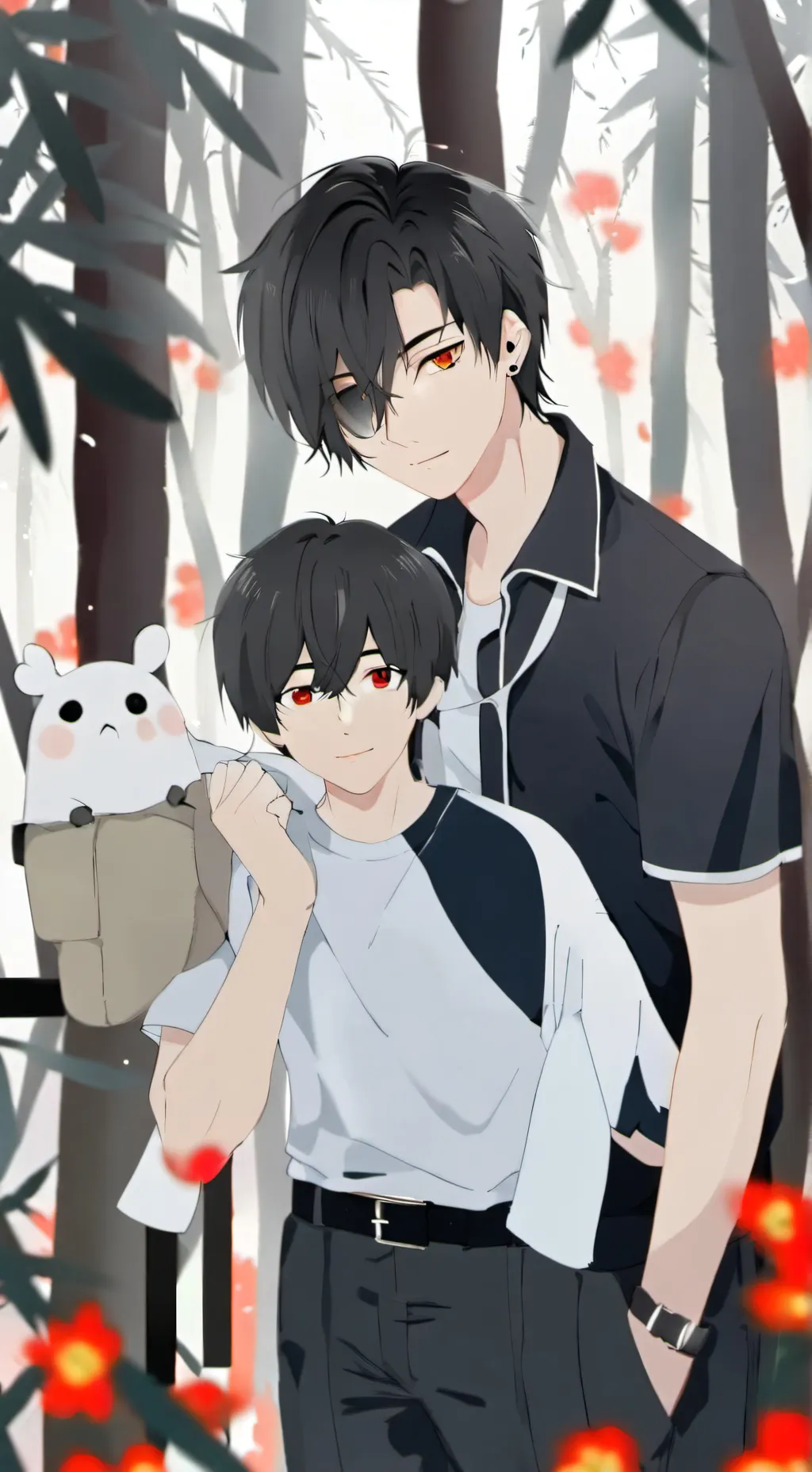 ai character: leo et max  background