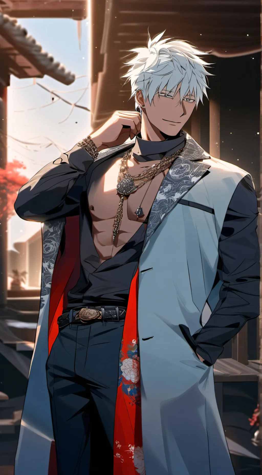 ai character: Gojo -w- background