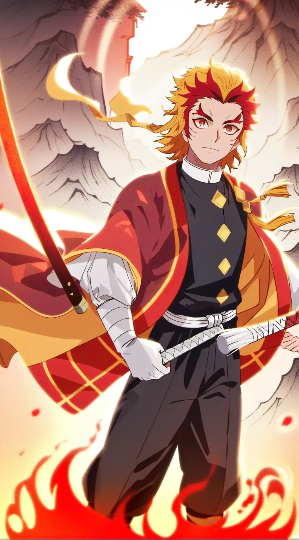 ai character: Rengoku  background