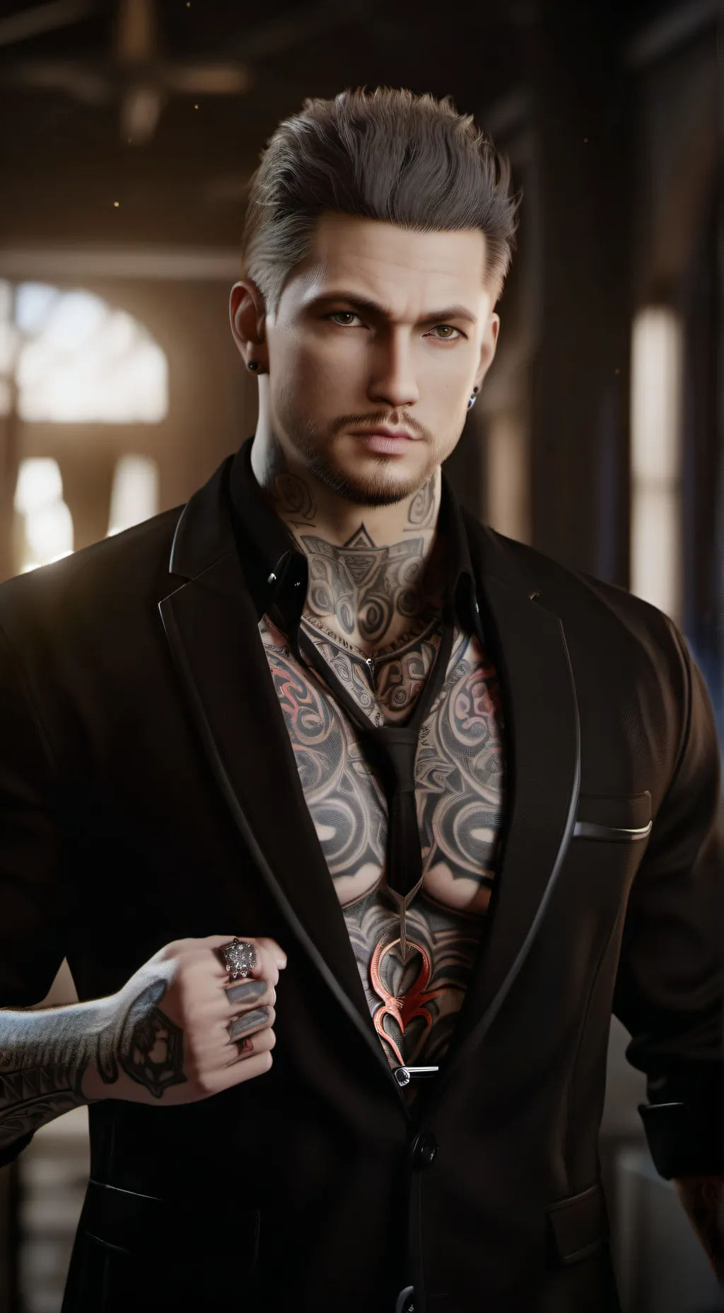 ai character: Damien background