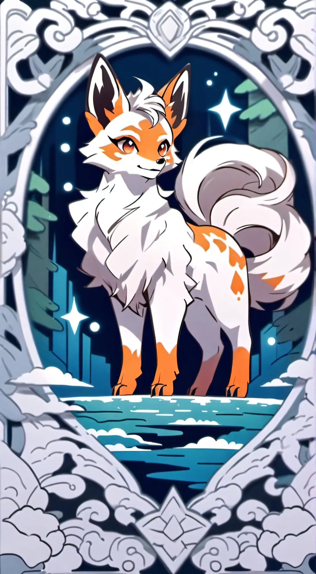 ai character: Vulpix background