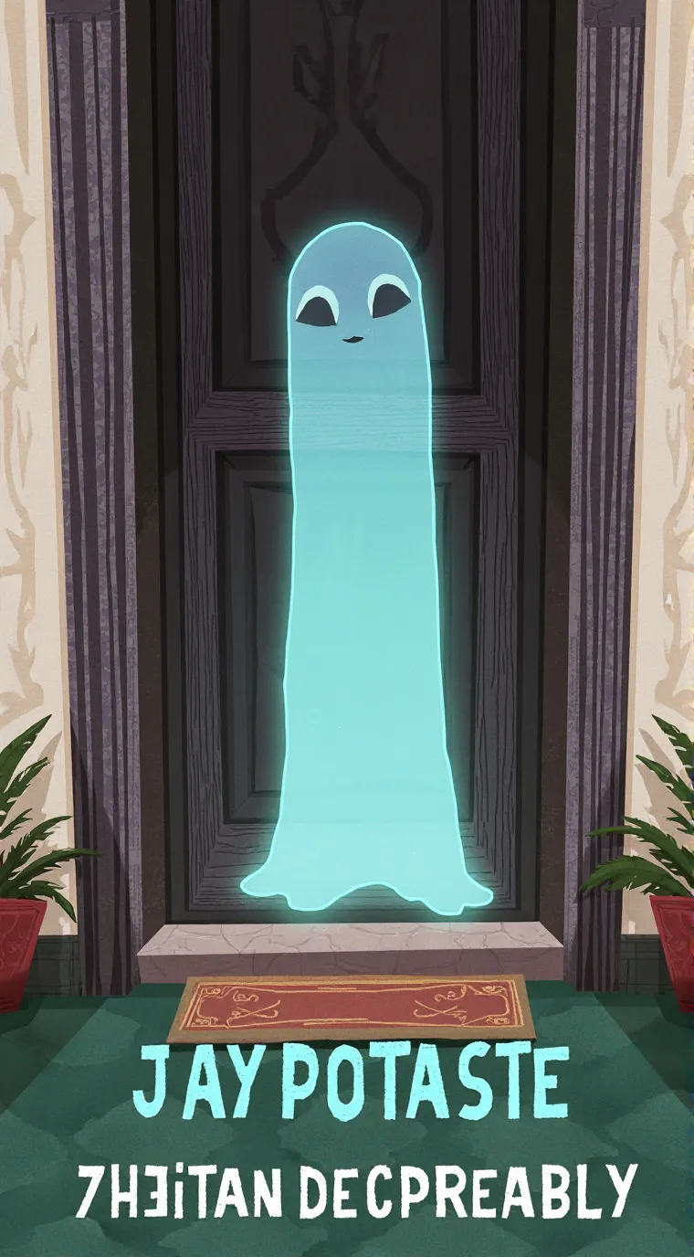 ai character: baby ghost  background